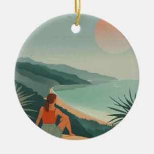 Boho Abstrakt Landschaft (9) Keramik Ornament