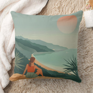 Boho Abstrakt Landschaft (9) Kissen