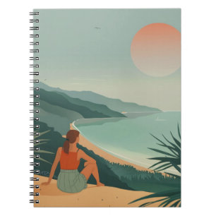 Boho Abstrakt Landschaft (9) Notizblock