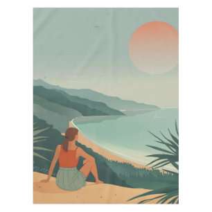 Boho Abstrakt Landschaft (9) Tischdecke