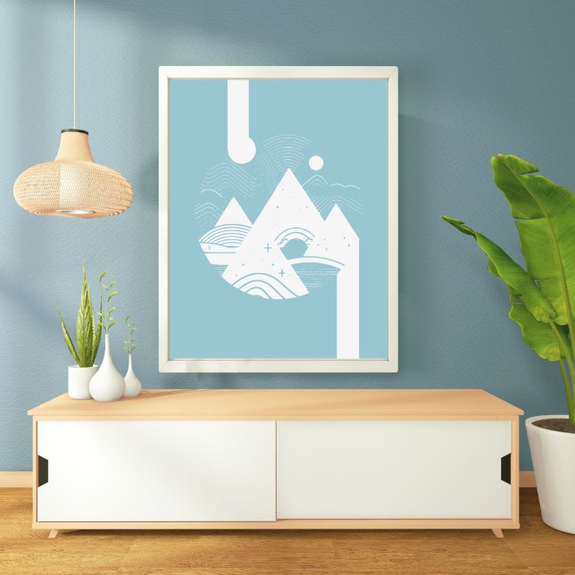 Boho Abstrakt Landschaftsmoon Poster (Von Creator hochgeladen)