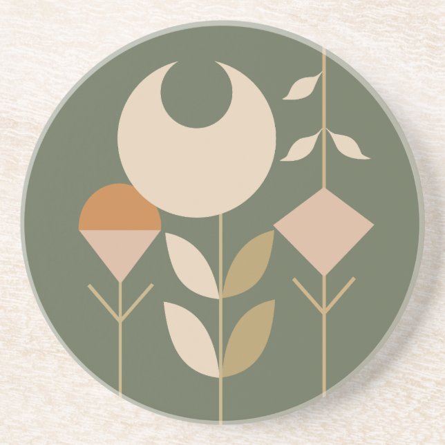 Boho Abstrakt Lily Getränkeuntersetzer (Vorne)