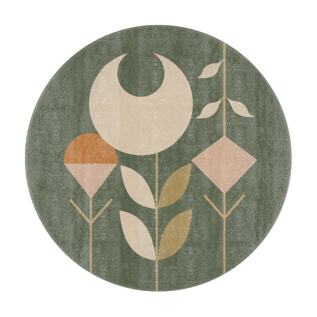 Boho Abstrakt Lily Schneidebrett (Vorderseite)