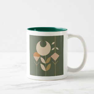 Boho Abstrakt Lily Zweifarbige Tasse