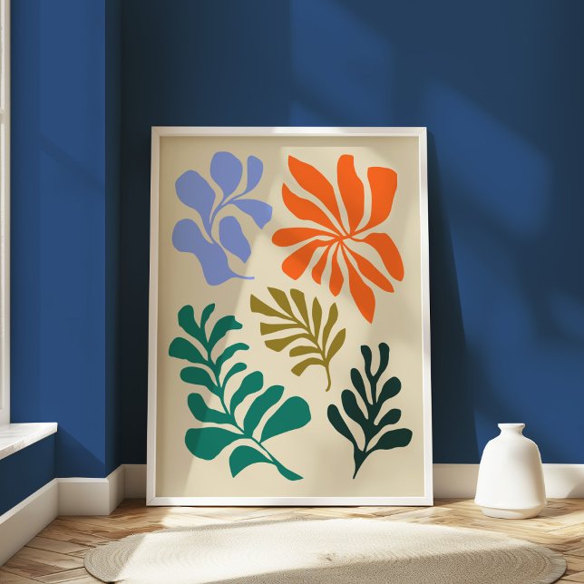 Boho Abstrakt Matisse Botanical Earthy Modern Poster (Von Creator hochgeladen)