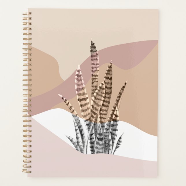 Boho Abstrakt Moderne Sukkulent Planer (Vorderseite)