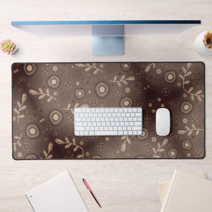 Boho Abstrakt Monotone Vintage Blume Schreibtischunterlage