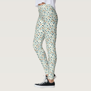 Boho Abstrakt Polka Dot Pattern Leggings