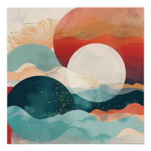 Boho Abstrakt Poster