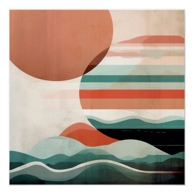 Boho Abstrakt Poster (Vorderseite)