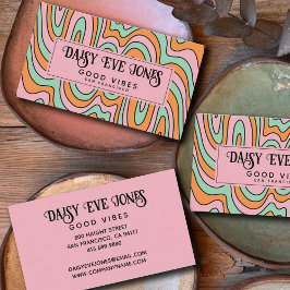 Boho Abstrakt Retro Visitenkarte