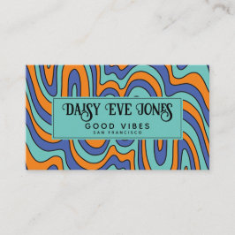 Boho Abstrakt Retro Visitenkarte