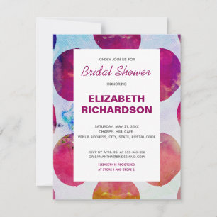 Boho abstrakt rosa Aquarell-Junggesellinnenabschie RSVP Karte