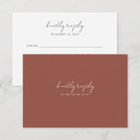 Boho Abstrakt | Rust Maple Wedding RSVP Card