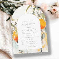 Boho Abstrakt Sketchy Orange Garden Wedding