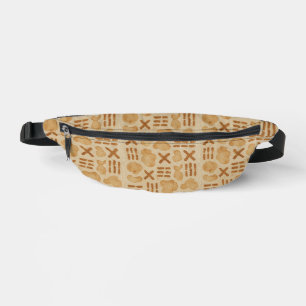 Boho Abstrakt X Muster Neutral Paper Art Bauchtasche