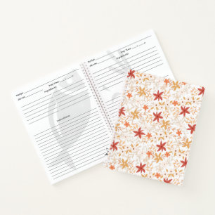 Boho abstrakte Blume ernten Goldgrubenknochen Notizbuch