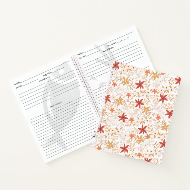 Boho abstrakte Blume ernten Goldgrubenknochen Notizbuch (Innenseite)