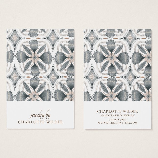 Boho Abstrakte Formen Earring Display Card (Vorne & Hinten)