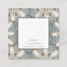 Boho Abstrakte Formen Earring Display Card Quadratische Visitenkarte