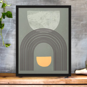 Boho-Abstrakte Regenbogen-Illustrationsdesign Poster
