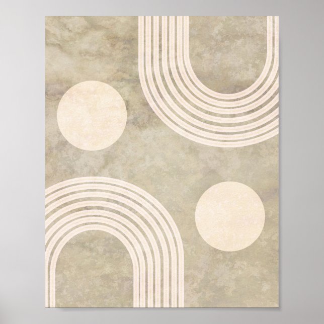 Boho-Abstrakte Regenbogen-Kunst-Dekoration Poster (Vorne)