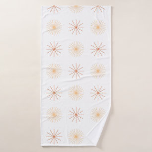 Boho abstrakte Sternexplosion pfirsichfarben Badehandtuch