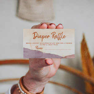 Boho Abstrakte Wüste und Sonnenschein-Windeln Raff Begleitkarte