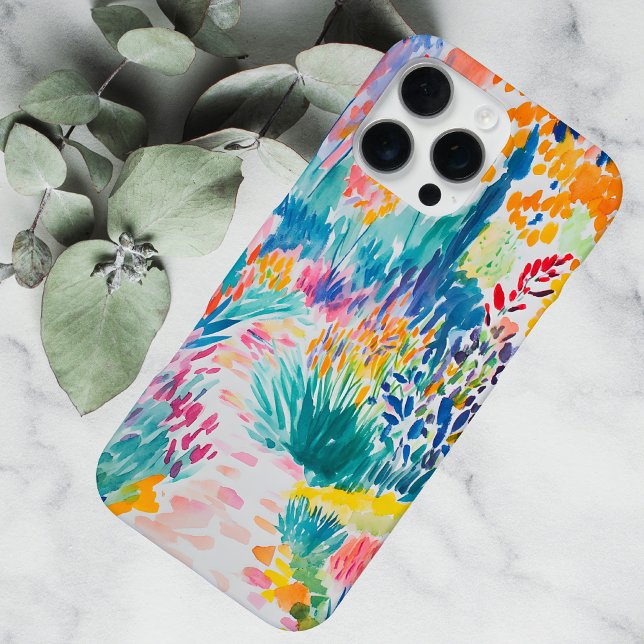 Boho-Abstrakter Wildblumengarten iPhone Hülle (Von Creator hochgeladen)
