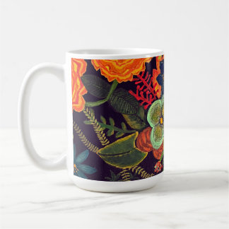 Boho-Acrylgemälde Florales Design Kaffeetasse