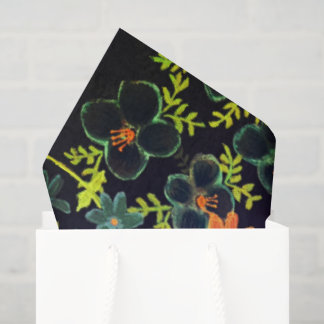 Boho-Acrylgemälde Florales Design Seidenpapier