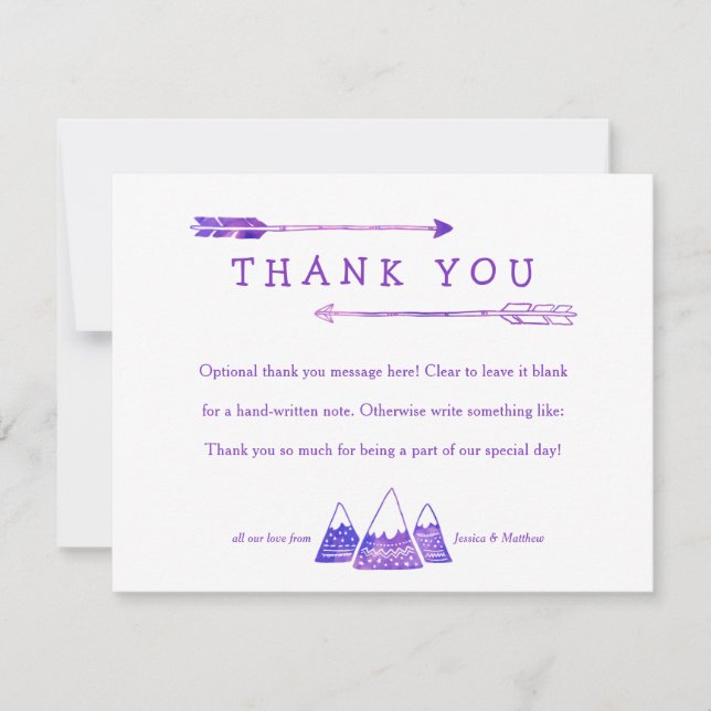 Boho Adventure Dankeschön-Card für Girl Baby Showe Dankeskarte (Vorderseite)