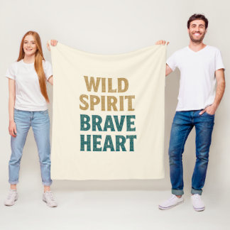 Boho Adventure Wild Spirit Brave Heart Fleecedecke