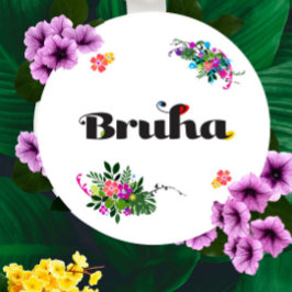 Boho-Aesthetic Filipino Bruha rund Schlüsselanhänger