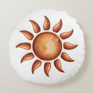 Boho Aesthetic Rainbow Party Rundes Kissen