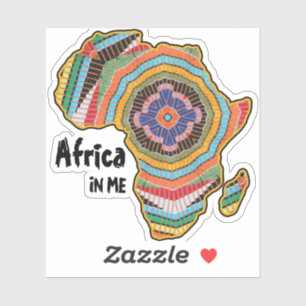 Boho African Kente Kaleidoscope Africa IN ME Aufkleber