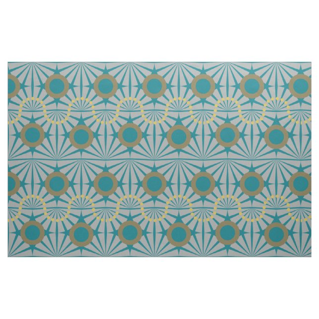 Boho afrikanisches 70er-Fusionsmuster Kunst deco/ Stoff (Fat Quarter (45,7 x 55,9 cm))