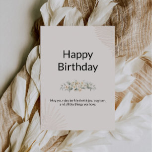 Boho Alles Gute zum Geburtstag Karte 