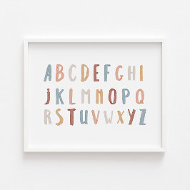 Boho Alphabet Landschaftsposter Poster