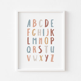 Boho Alphabet pädagogisches Poster