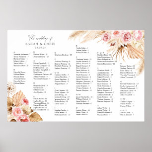 Boho Alphabetische Orderhochzeitkarte Poster