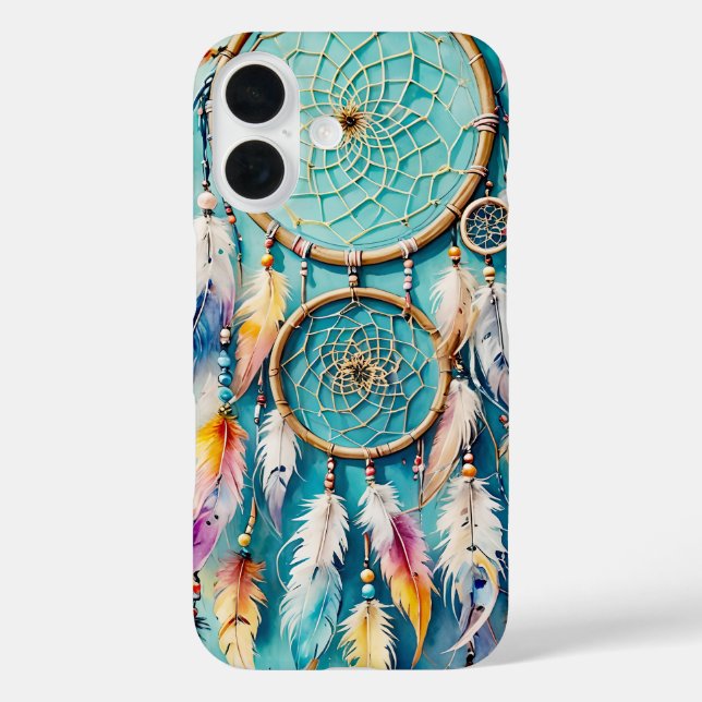 Boho American Indian Traumfänger, Wasserfarbe Case-Mate iPhone Hülle (Rückseite)