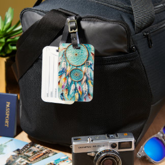 Boho American Indian Traumfänger, Wasserfarbe Gepäckanhänger