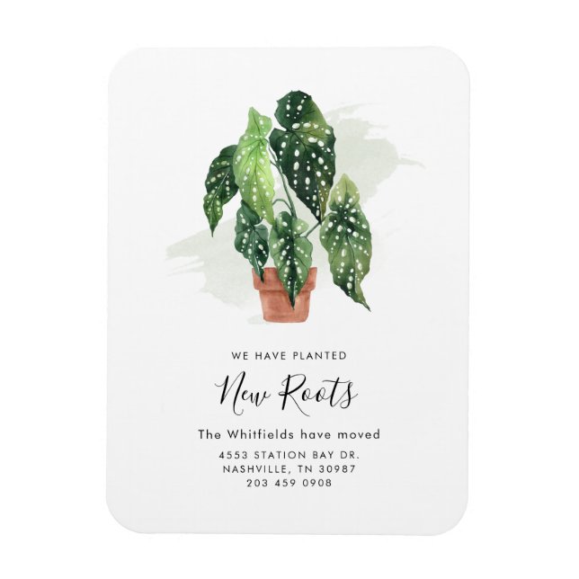 Boho Änderung der Adresse Moderne Ankündigung Magnet (Vertikal)