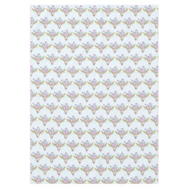 Boho Animal Skull mit Schmetterlingen und Blume Tischdecke