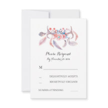 Boho antlers Hochzeit rsvp