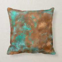 Boho Aquamarin Copper Grunge