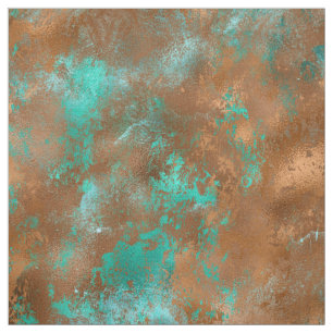 Boho Aquamarin Copper Grunge Stoff