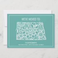 Boho Aquamarin Floral Mandala Nord Dakota Staat Mo