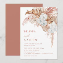 Boho-Aquarell-Blumen-Lässige Hochzeit